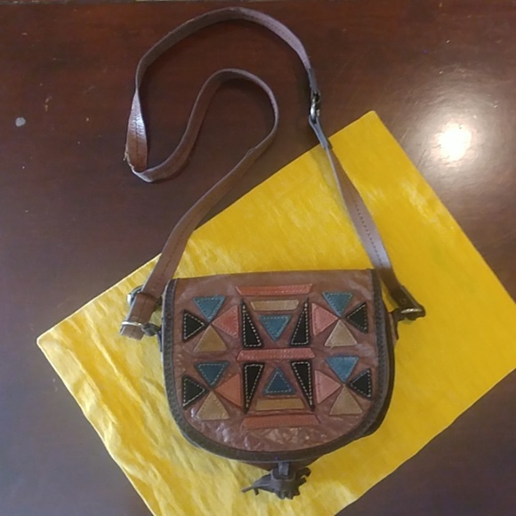 Handbags - The Sak Topanga Patch Leather Crossbody Bag Purse